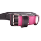 Cinturón de gimnasio para mujer de color rosa con dos calaveras de the Punisher, el cliente puede personalizarlo. Imagen de la zona de la hebilla